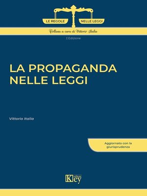 cover image of La propaganda nelle leggi